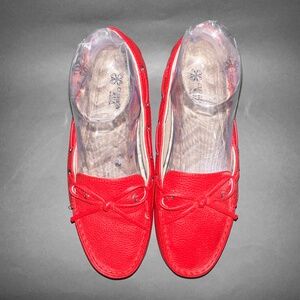 Red Leather "Cushion Walk" Loafers